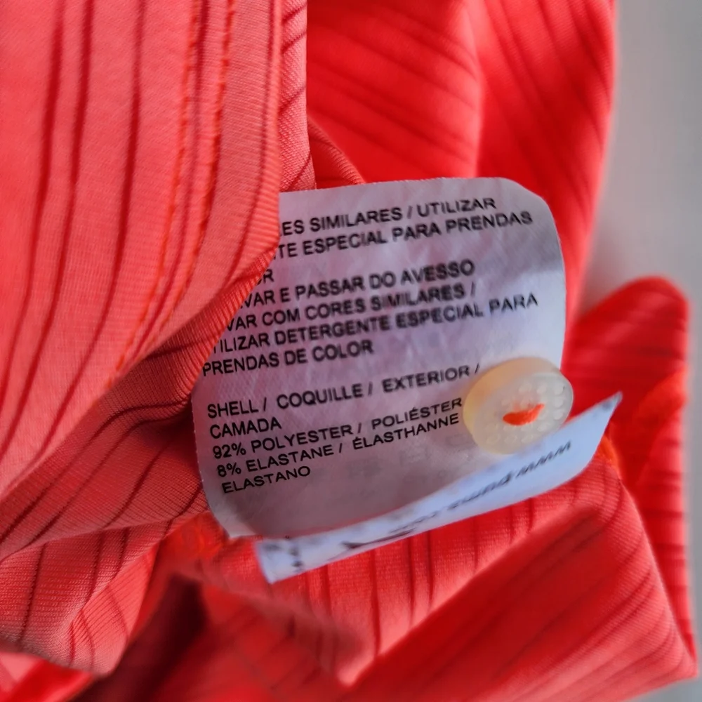 Adidas Climacool Polo Golf Shirt Women's Short Sleeves Orange Size L - Picture 6 of 11